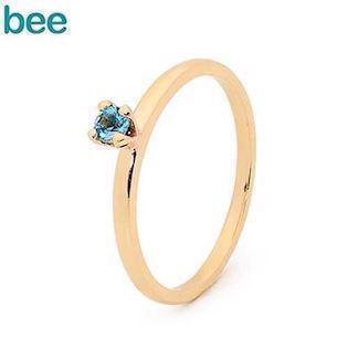 Gold ring in 9 ct. with blue topaz
